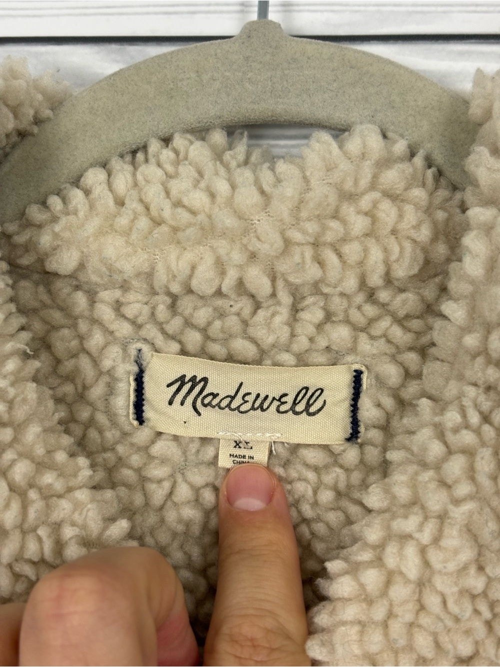 Madewell Sherpa lined denim Jean jacket size XL - Picture 5 of 10